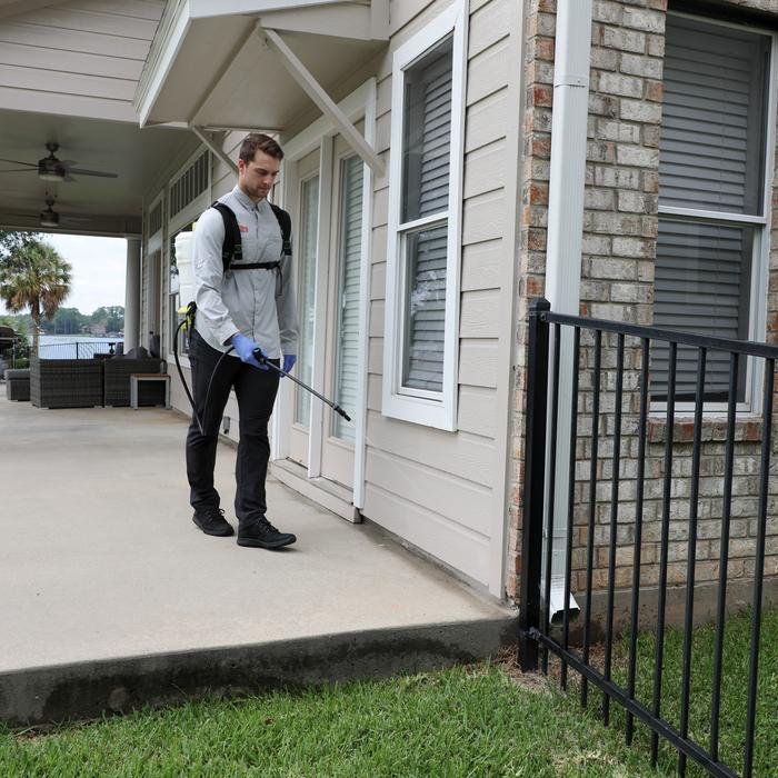 Pest control treatment at a residential property